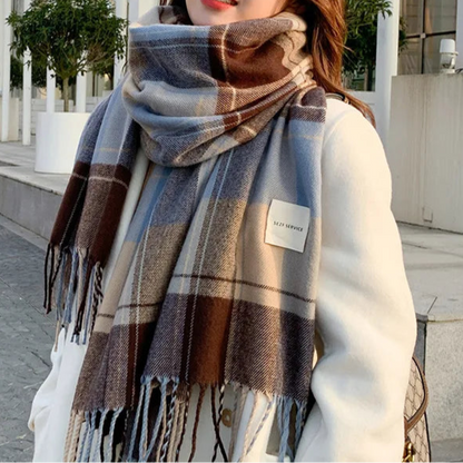 Classic Plaid Winter Scarf