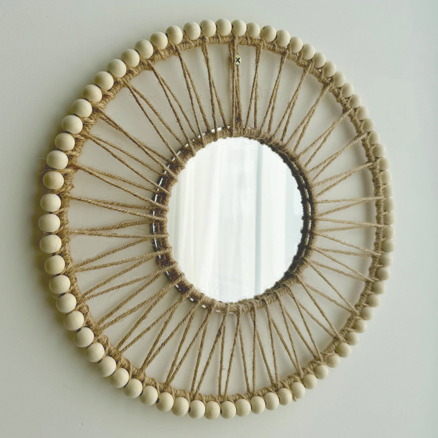 Farmhouse Mirror with Wooden Detail
