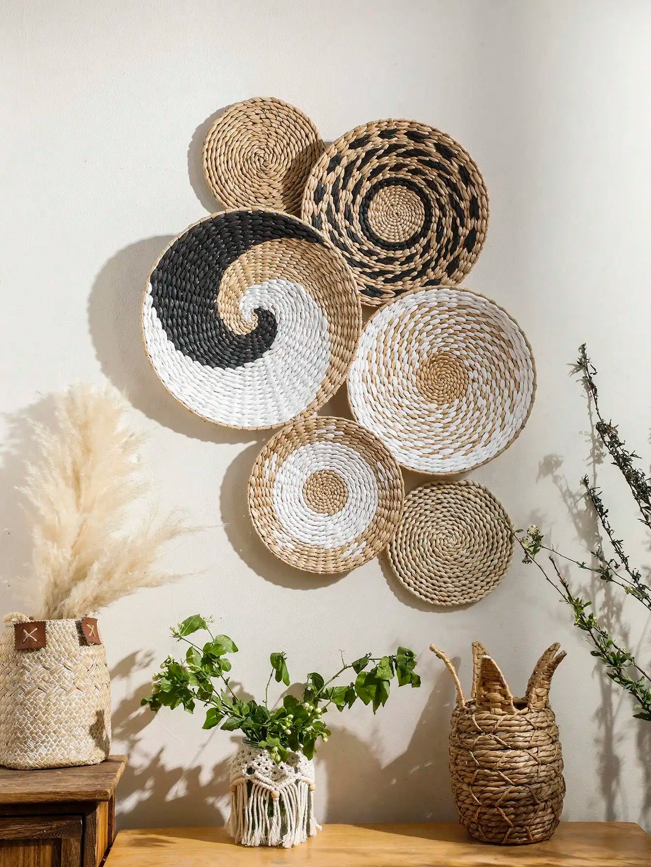 Handwoven Wall Basket Set