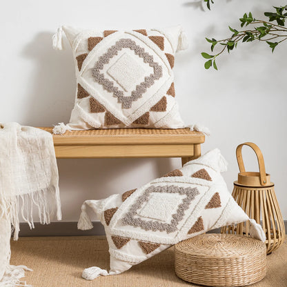 Bohemian Style Velvet Accent Pillow Cover