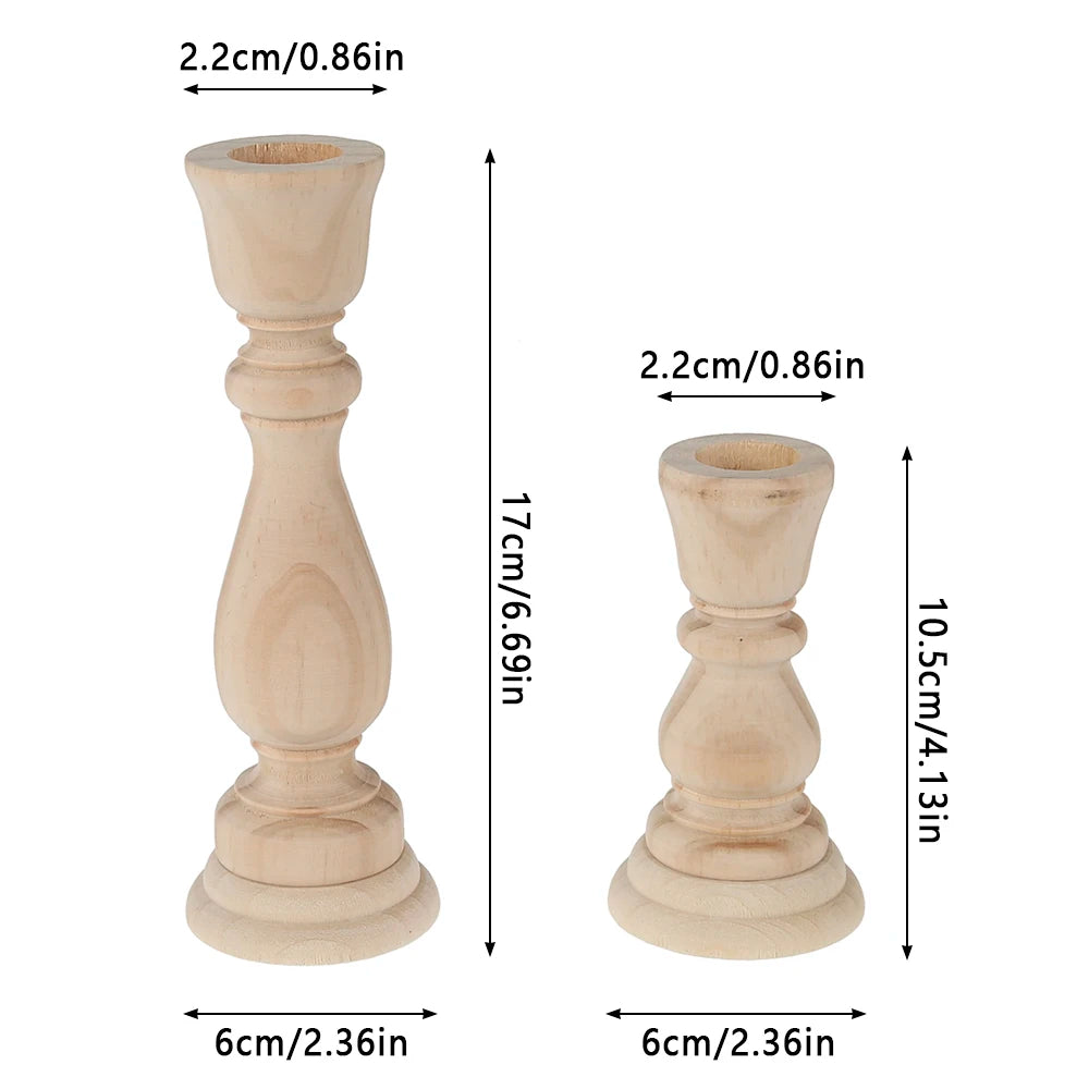 Classic Wooden Candle Holders