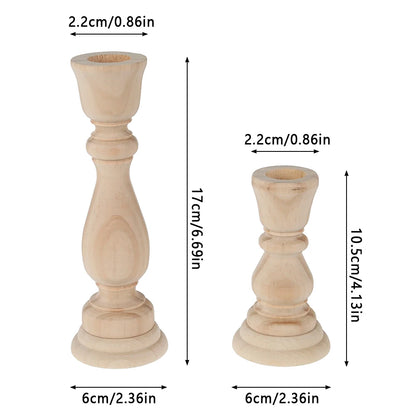 Classic Wooden Candle Holders