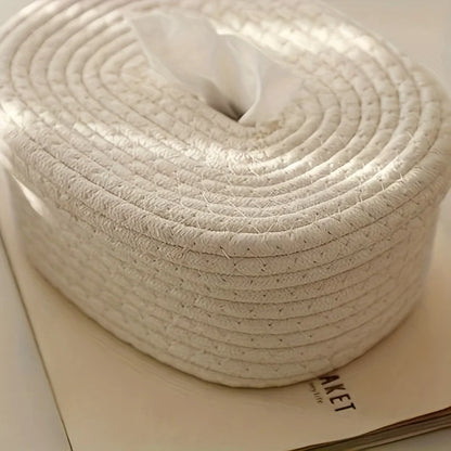 Handwoven Fabric Tissue Box Cover