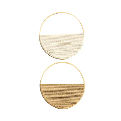 Woven Macrame Decor Duo in Natural Tones