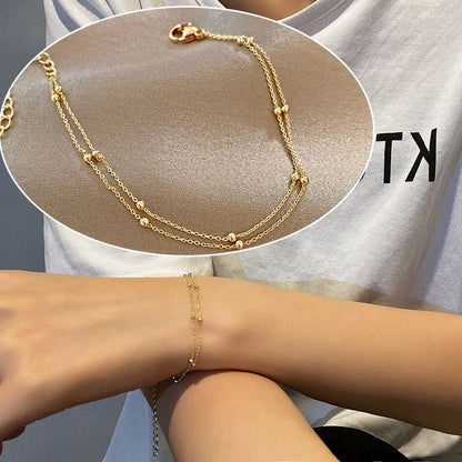 Double Layer Bead Bracelet