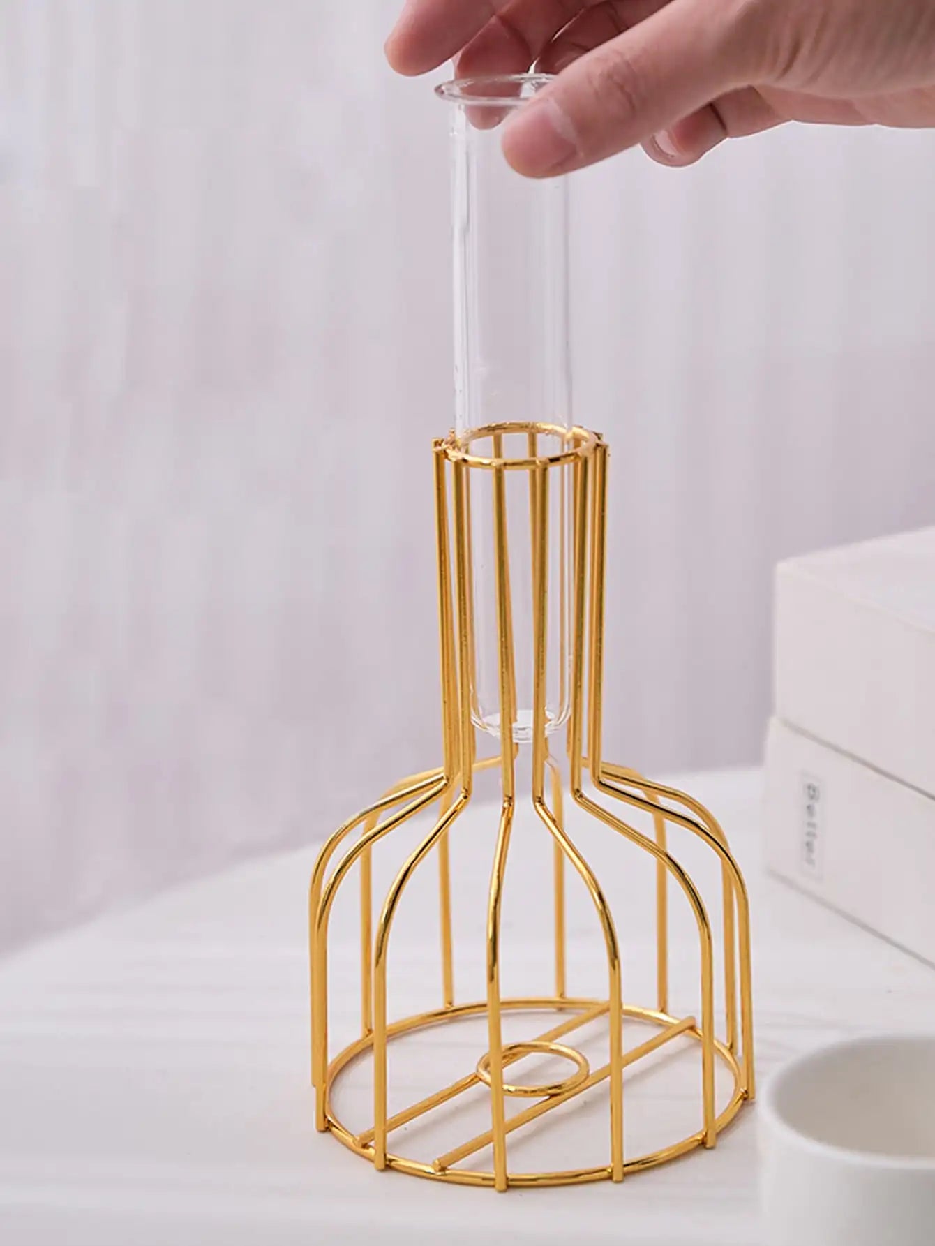 Minimalist Gold Metal Vase