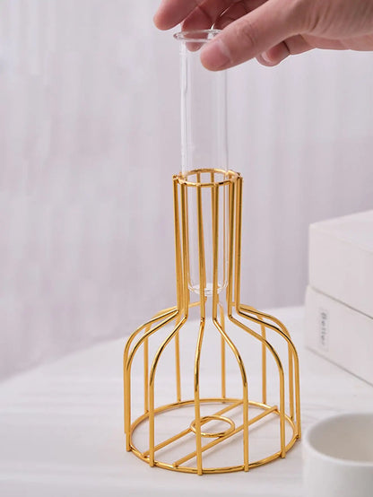 Minimalist Gold Metal Vase