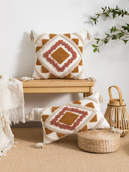 Bohemian Style Velvet Accent Pillow Cover