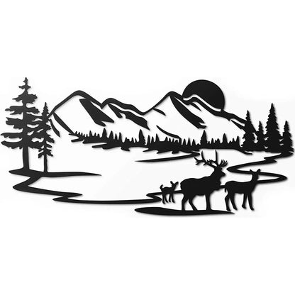 Cozy Rustic Mountain Wall Decoration