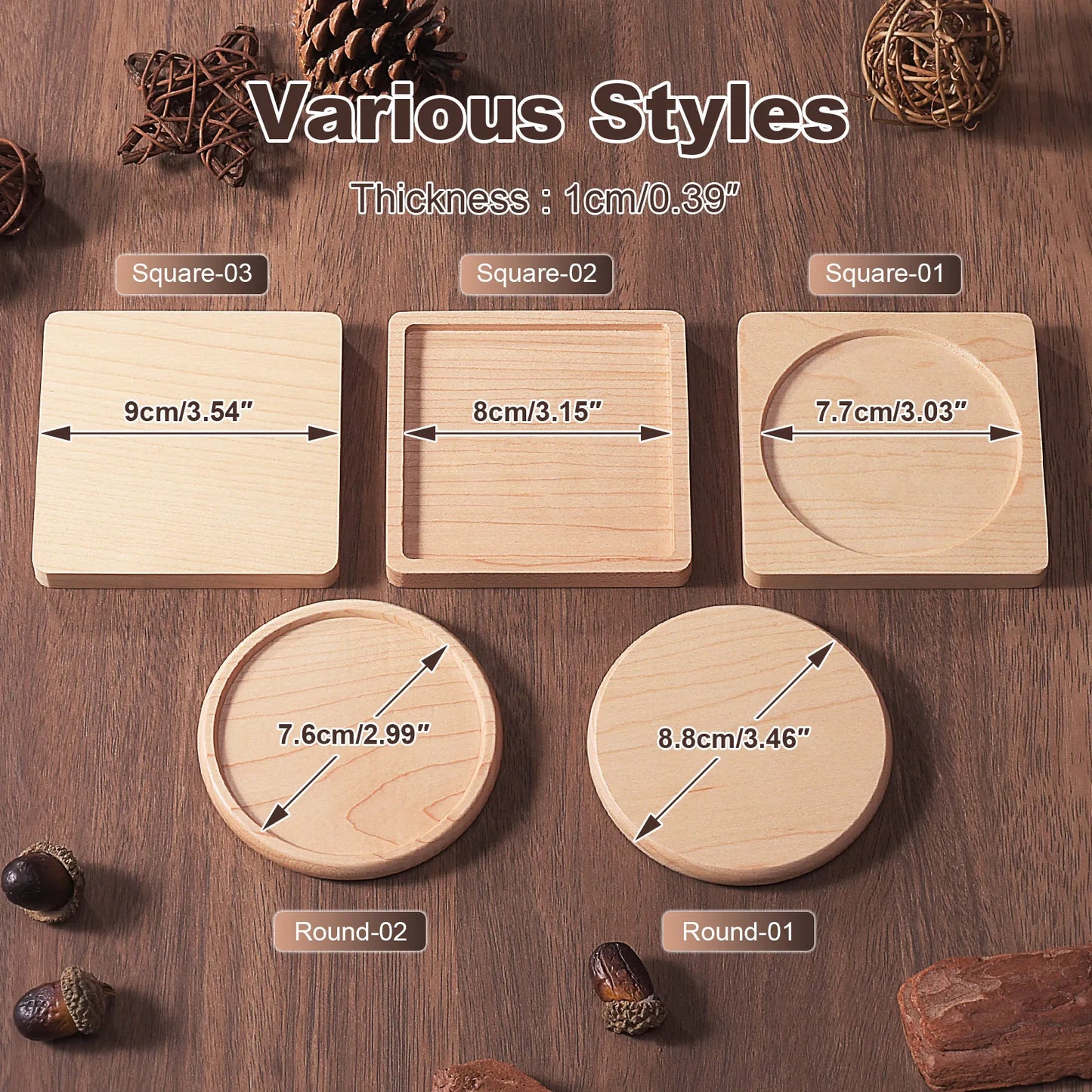 Handcrafted Walnut Coasters