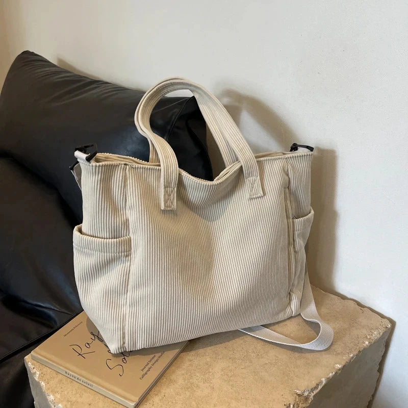 Cozy Corduroy Shoulder Bag