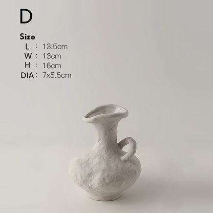 Minimalist White Flower Pot
