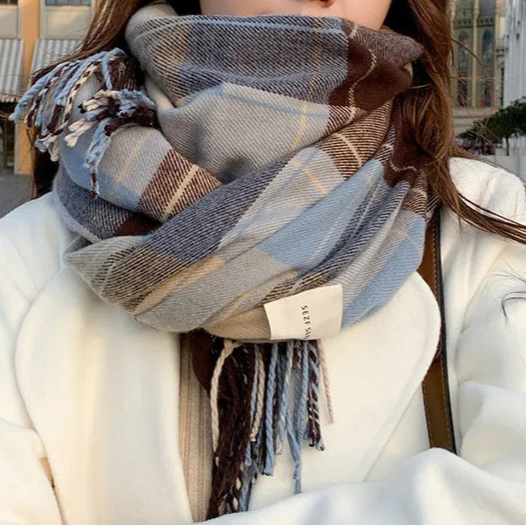 Classic Plaid Winter Scarf