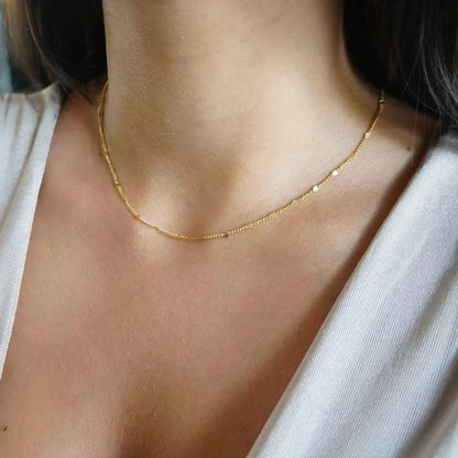 Dainty Satellite Dot Chain Necklace