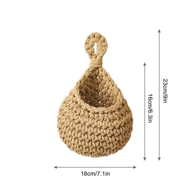 Hanging Rattan Style Basket