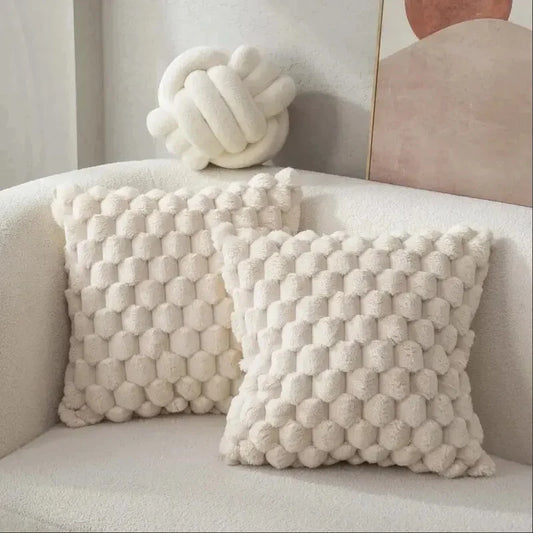 Cozy Grid Style Pillow