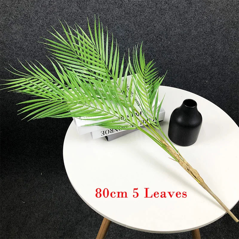 Lush Monstera Palm Tree Faux Green Leaves