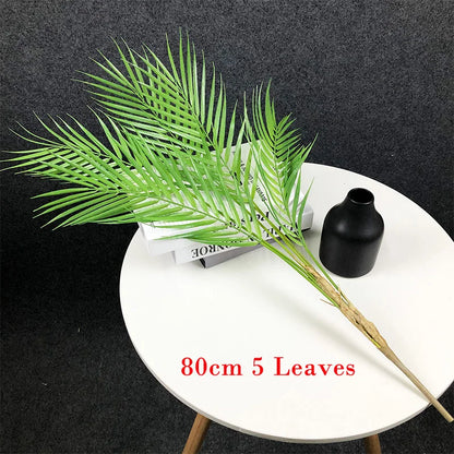 Lush Monstera Palm Tree Faux Green Leaves