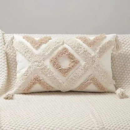 Cream Woven Boho Inspired Pillow
