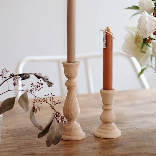 Classic Wooden Candle Holders