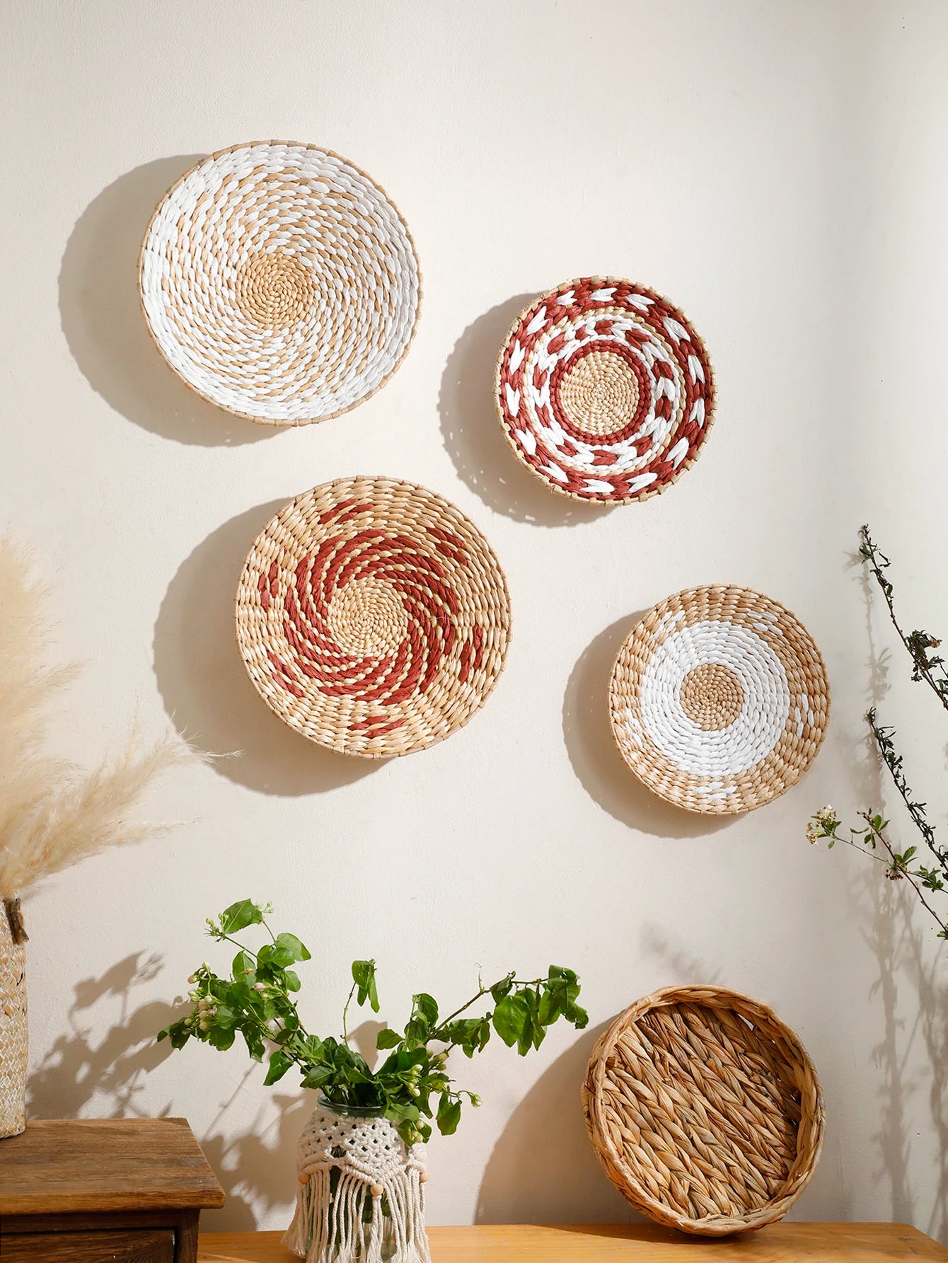 Handwoven Wall Basket Set