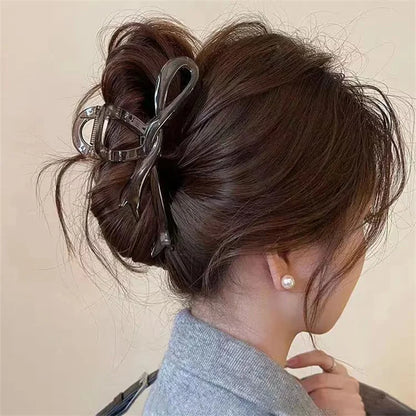 Glossy Ribbon Bow Hair Claw