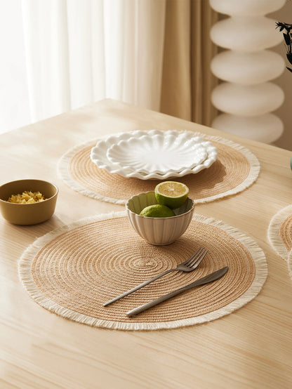Modern Non-Slip Polyester Woven Placemats Set