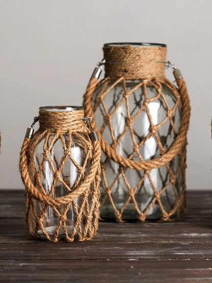 Nordic Style Woven Glass Vase