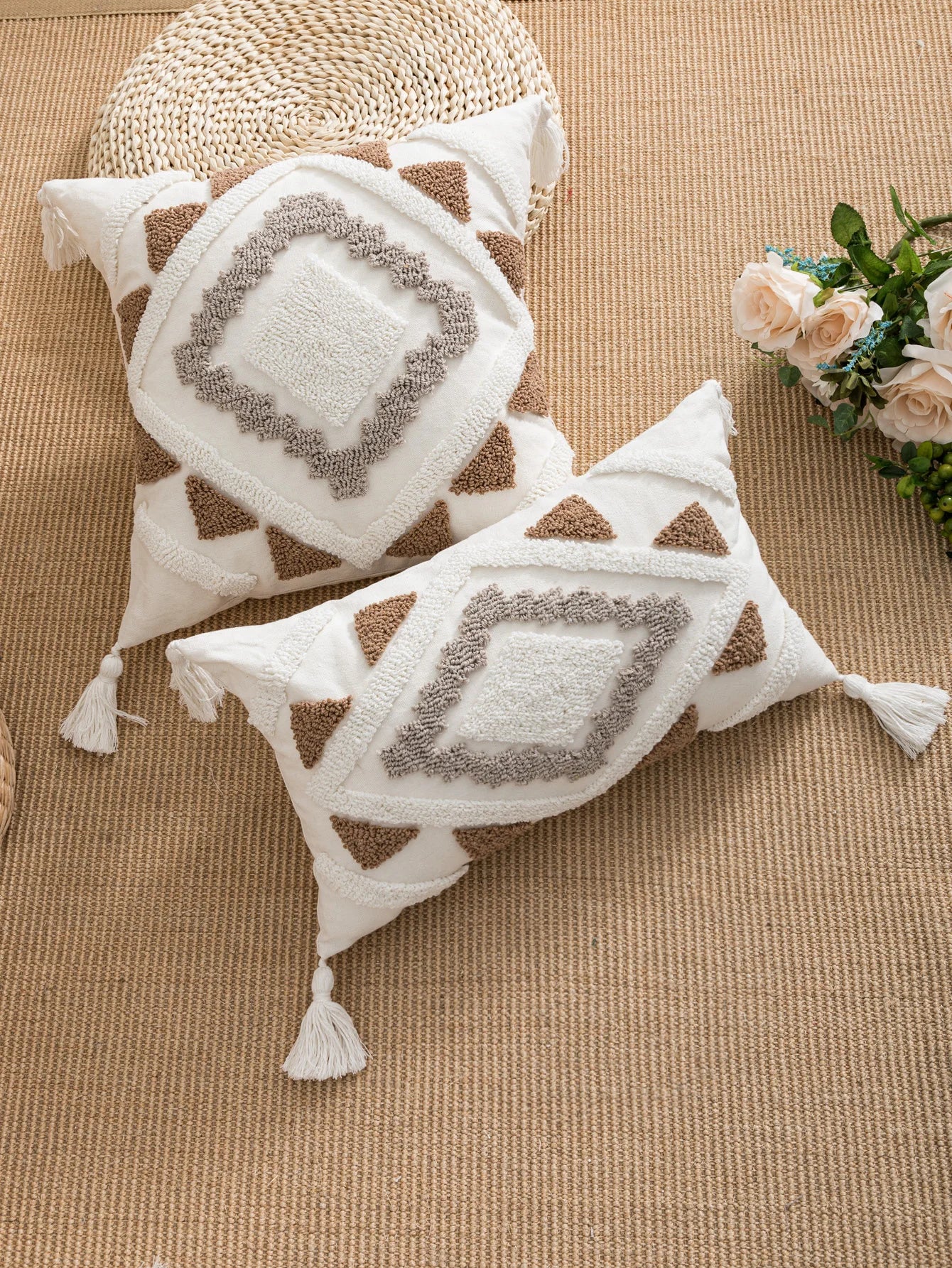Bohemian Style Velvet Accent Pillow Cover