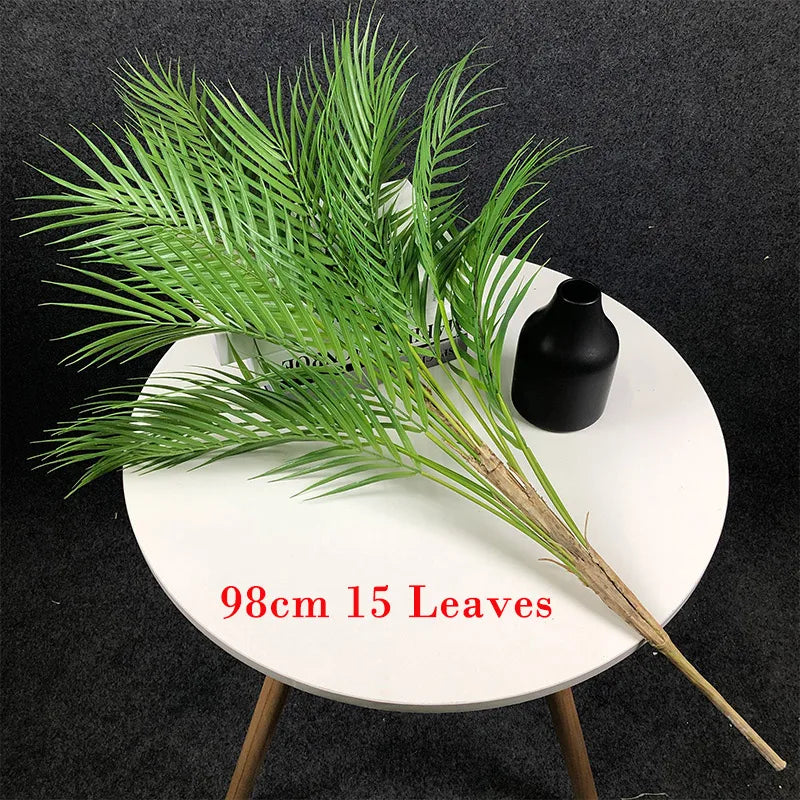 Lush Monstera Palm Tree Faux Green Leaves