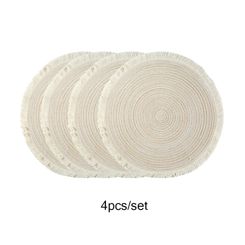 Modern Non-Slip Polyester Woven Placemats Set