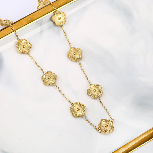 Floral Glow Stainless Necklace
