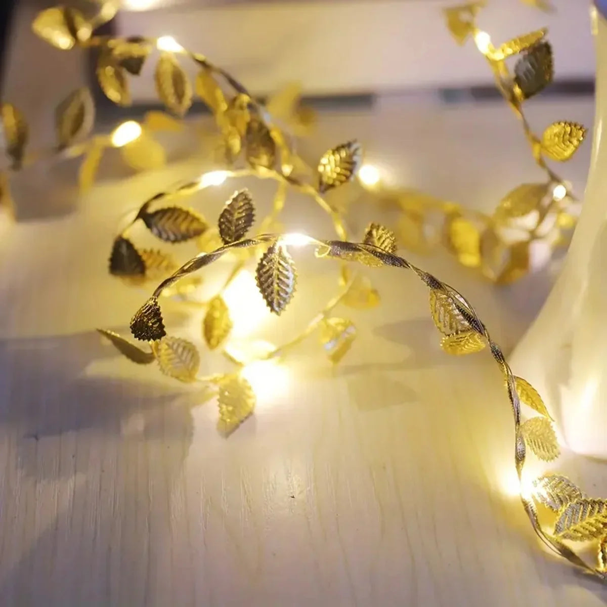 Leaf Fairy String Lights with Copper Wire