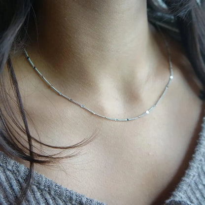Dainty Satellite Dot Chain Necklace