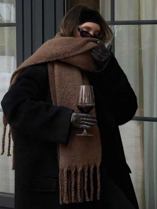 Thick Warm Tassel Shawl