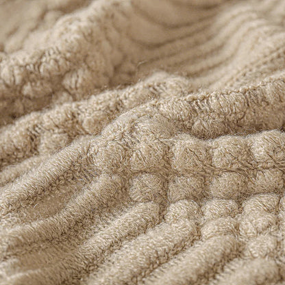 Knitted Blanket with a Cozy Farmhouse Touch