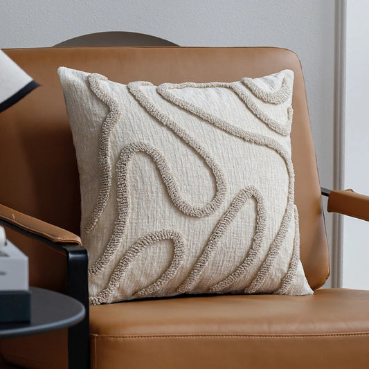Cozy Boho Style Chenille Cushion Cover