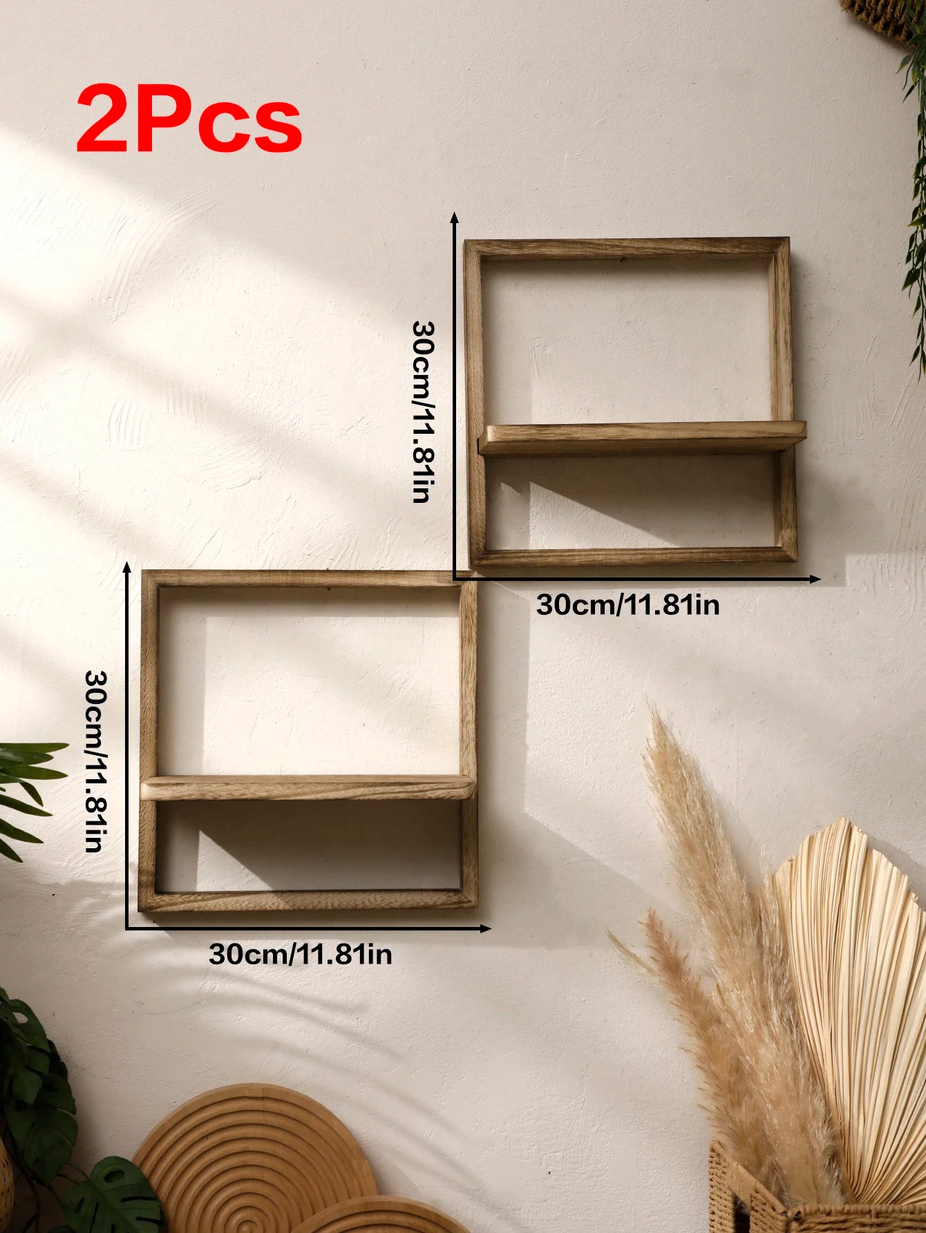 Handcrafted Floating Wood Shelf